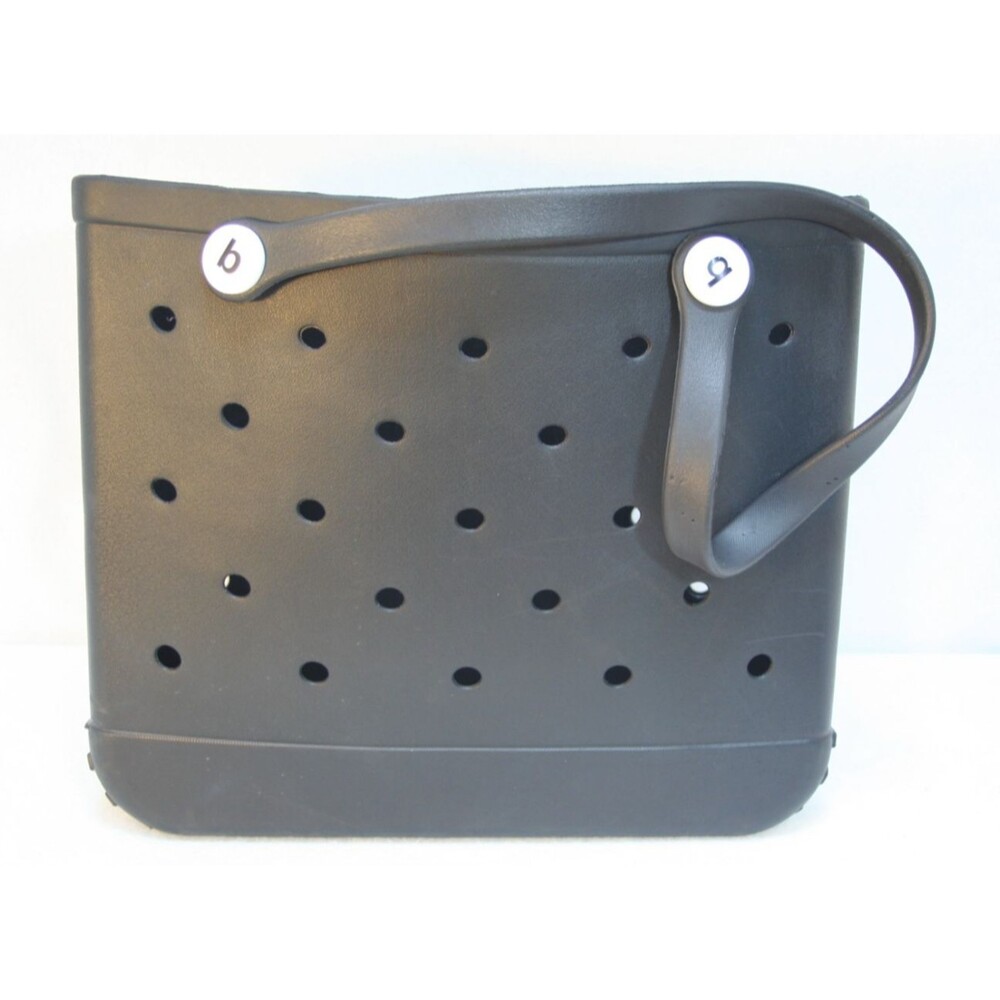 Bogg Baby Medium Womens Black Rubber Tote Beach Bag Waterproof Travel Summer